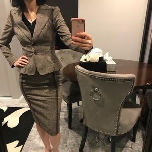 Bebe vintage style suit with skirt